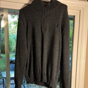 Ralph Lauren Charcoal Zip-Up Sweater